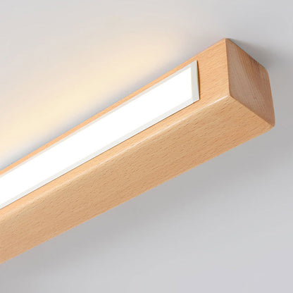 Ozdobna smukła drewniana lampa sufitowa LED z 3 trybami kolorów