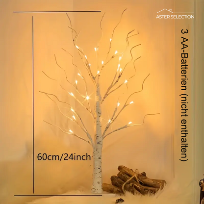 Ozdobne kształcie brzozy lampki LED – Zestaw 2 sztuk