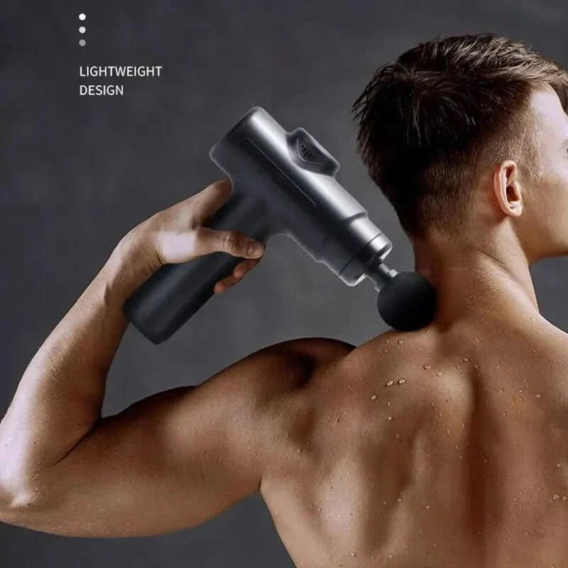 Pistolet do Masażu Głęboko Tkanek z 8 Końcówkami - Przenośny