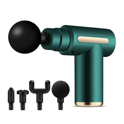 Pistolet do Masażu USB z 4 Końcówkami - Relaks Mięśni