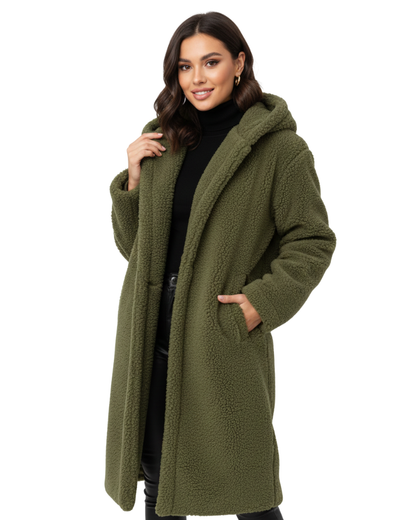 Płaszcz damski teddy oversize