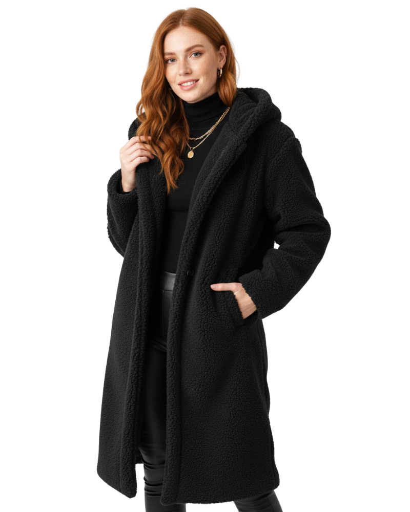 Płaszcz damski teddy oversize