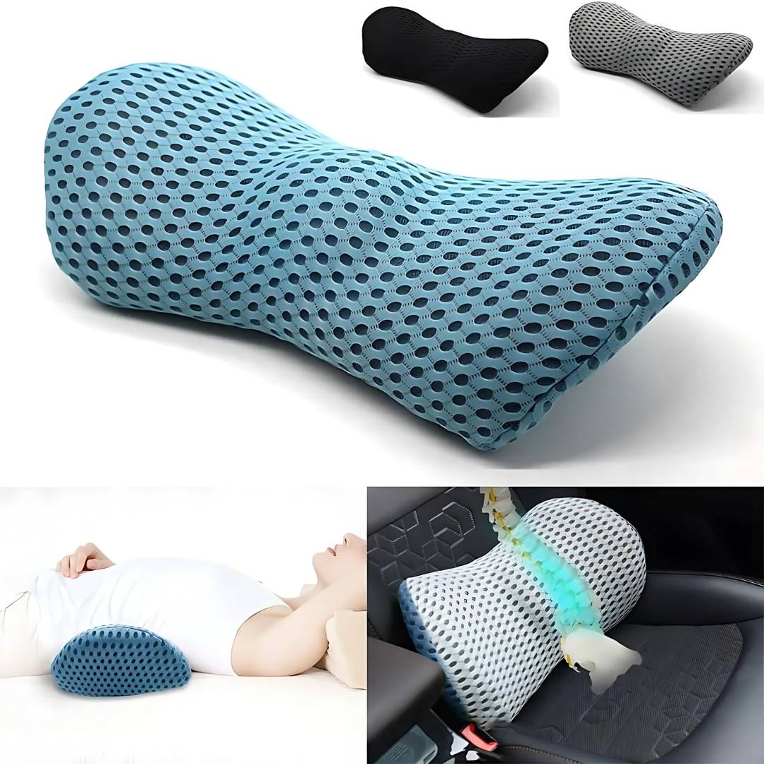 Podkładka lędźwiowa Comfortwave w kolorze polskim | Ulgę w dolnej części pleców - Ergonomiczna konstrukcja do użytku w b