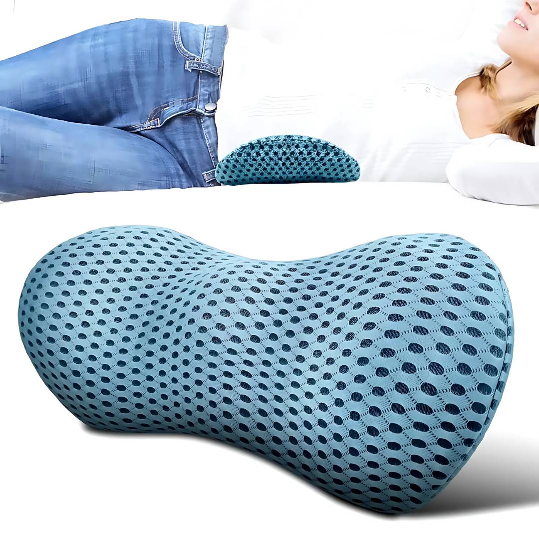 Podkładka lędźwiowa Comfortwave w kolorze polskim | Ulgę w dolnej części pleców - Ergonomiczna konstrukcja do użytku w b