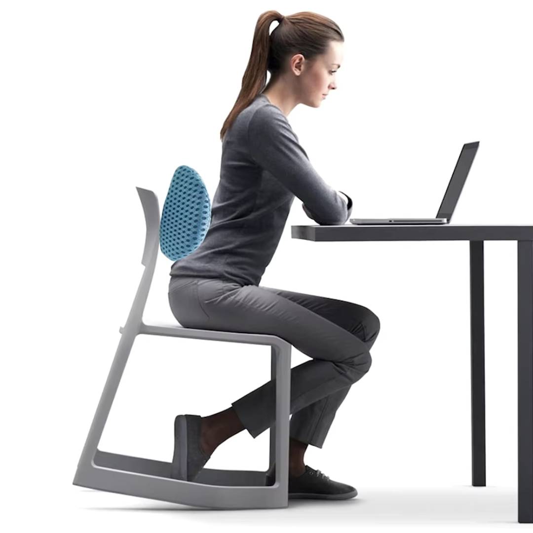 Podkładka lędźwiowa Comfortwave w kolorze polskim | Ulgę w dolnej części pleców - Ergonomiczna konstrukcja do użytku w b