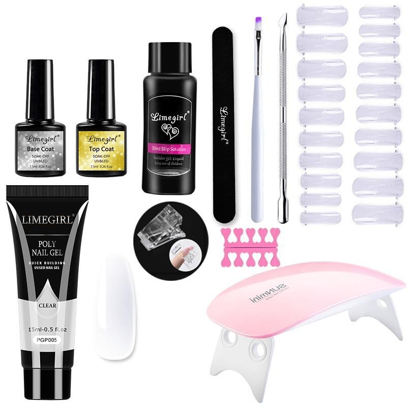 PolygelPro | Zestaw do paznokci z lampą UV dla długotrwałego, profesjonalnego efektu