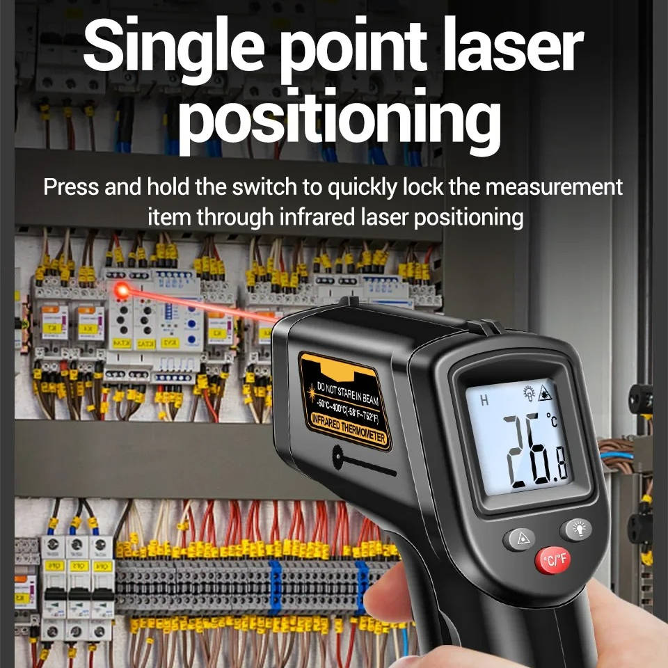 Precyzyjny termometr laserowy na podczerwień – szybkie pomiary