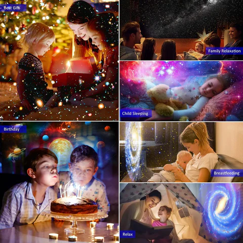 Projektor galaktyki Orion, lampka nocna 13 w 1 z efektami LED