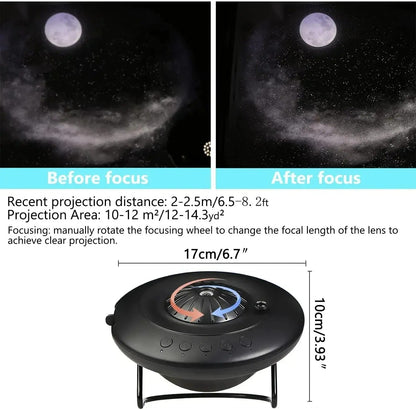 Projektor Galaxy z efektami planetarium do kina domowego, pokoju dziecięcego i nocnego nieba