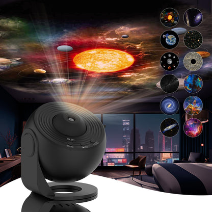 Projektor Planetarny 360° HD z 12 Efektami – Lampa Nocna Galaxy