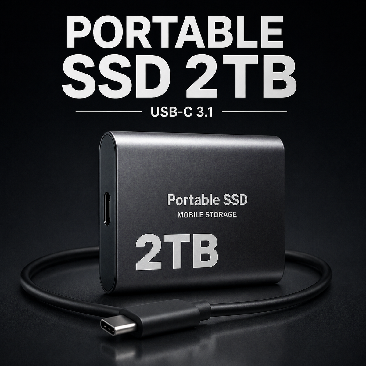 Przenośny Dysk SSD 2TB USB-C – Szybka Pamięć Zewnętrzna dla Każdego
