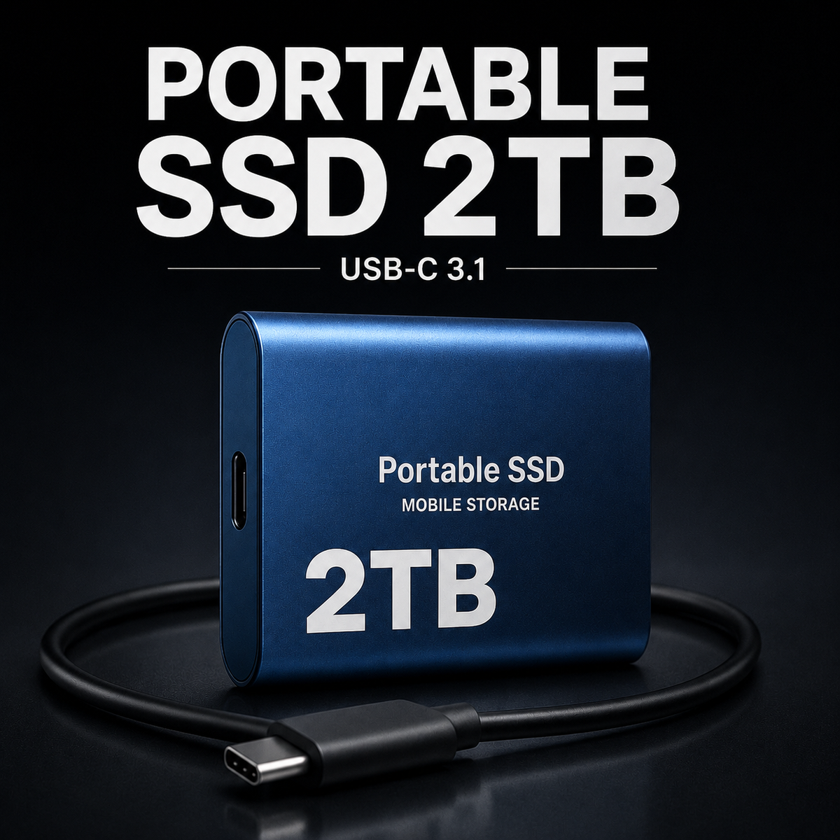Przenośny Dysk SSD 2TB USB-C – Szybka Pamięć Zewnętrzna dla Każdego