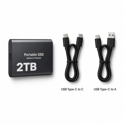 Przenośny Dysk SSD 2TB USB-C – Szybka Pamięć Zewnętrzna dla Każdego
