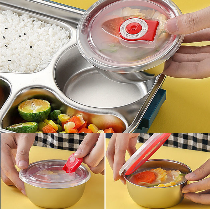Przenośny Lunch Box z Przegrodami na Świeże Posiłki