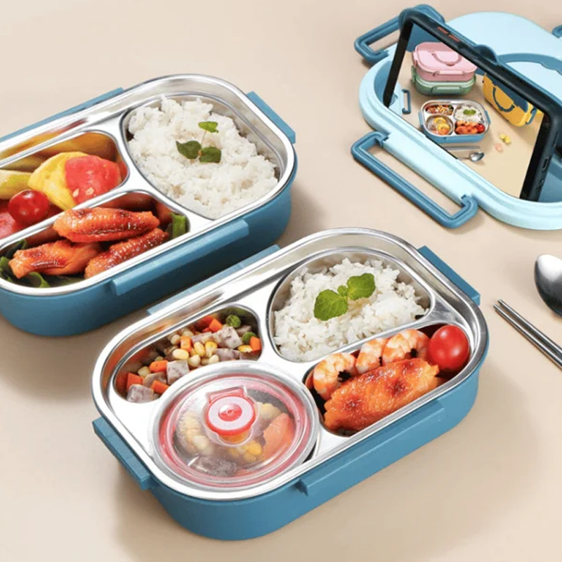 Przenośny Lunch Box z Przegrodami na Świeże Posiłki