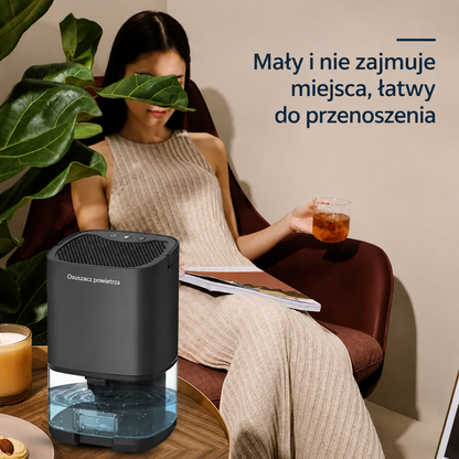 Przenośny osuszacz powietrza 2 w 1, 1000 ml, z filtrem i lampką nocną