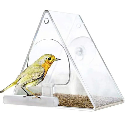 Przezroczysty akrylowy wiszący karmnik dla ptaków do ogrodu