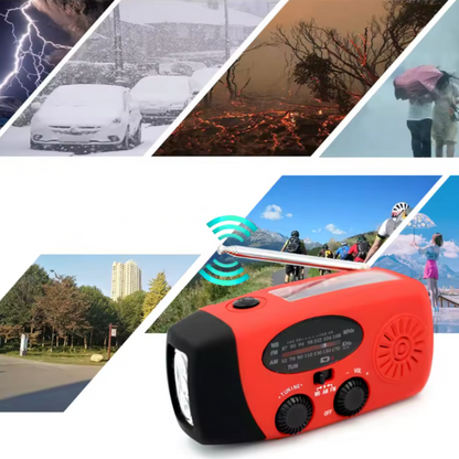 Radio awaryjne z korbą ręczną i zasilaniem słonecznym – Kompaktowe i wytrzymałe do użytku na zewnątrz