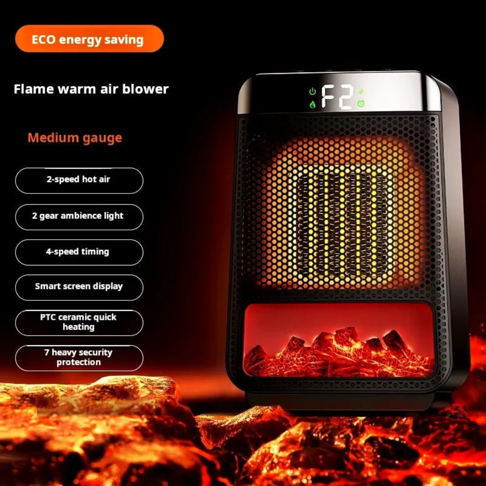 Regulowany Elektryczny Grzejnik Ceramiczny z Termostatem – Mobilny Ogrzewacz do Pomieszczeń