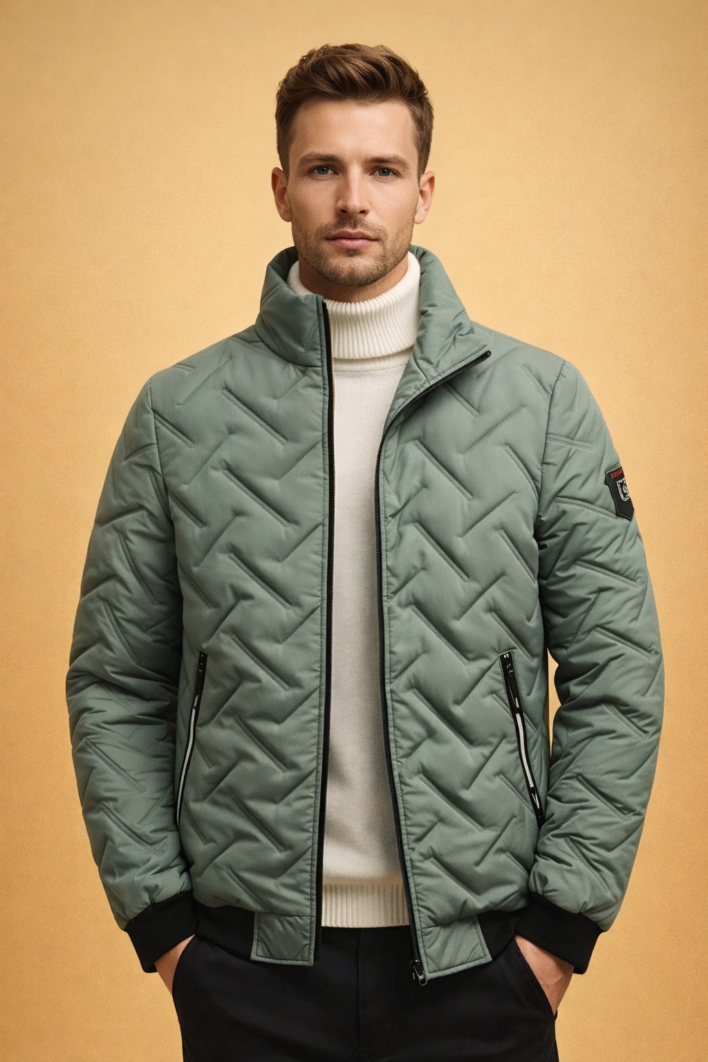 Renzoy | Klasyczna zimowa kurtka puchowa męska | Ciepła