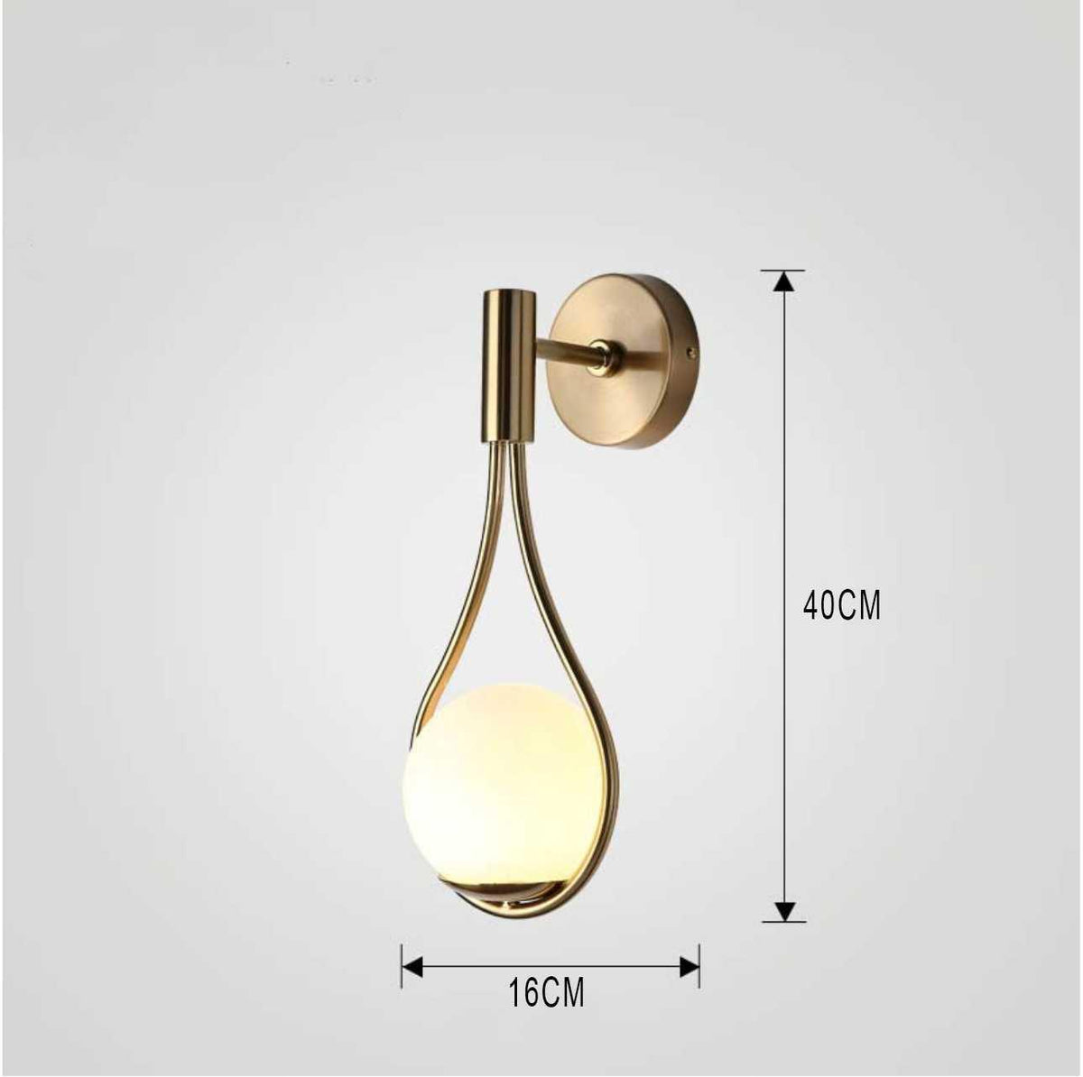 Skandynawska Lampa LED na Ścianę Elegancki Design w Matowej Czerni i Złocie