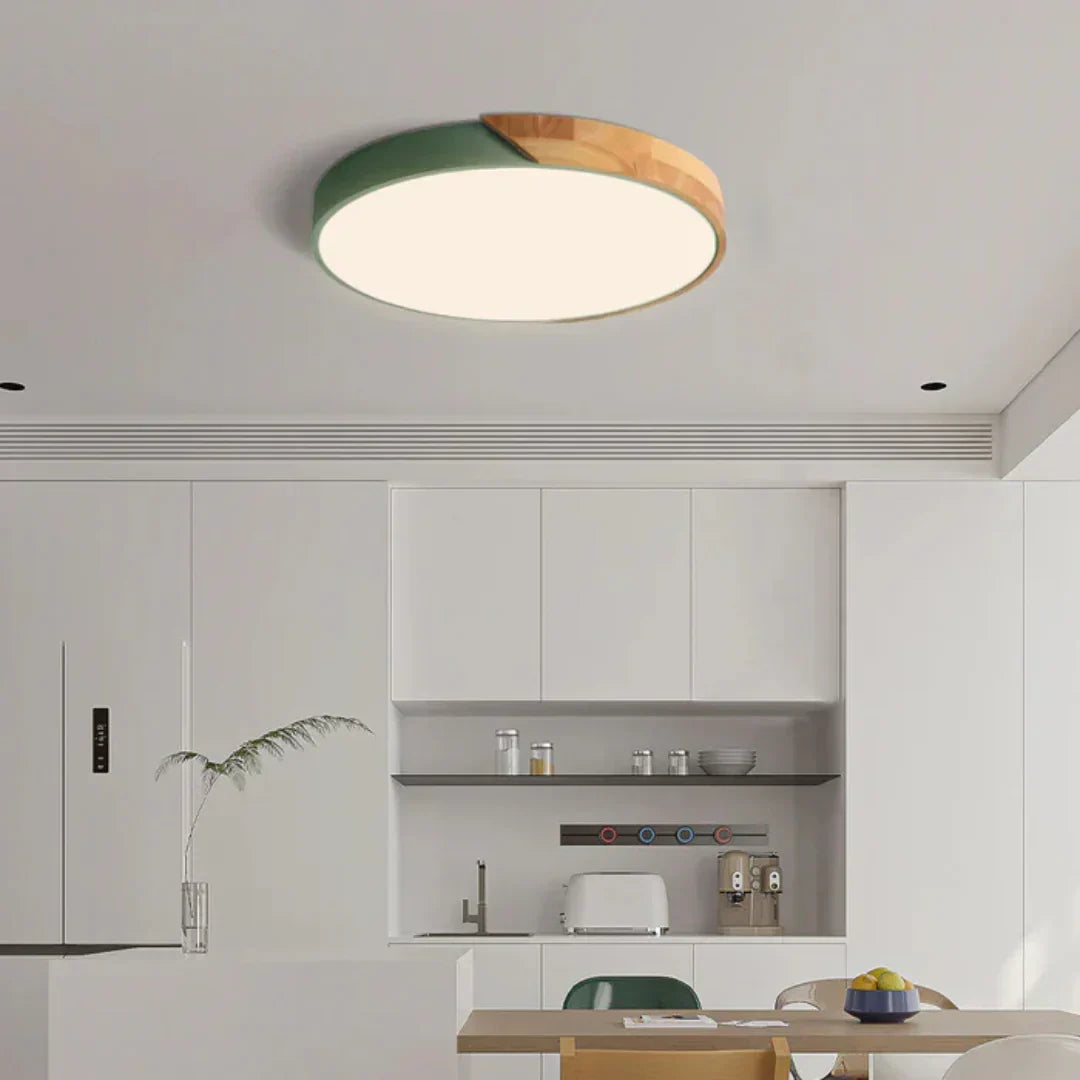 Skandynawska Lampa Sufitowa LED – Drewniana Elegancja do Twojego Domu