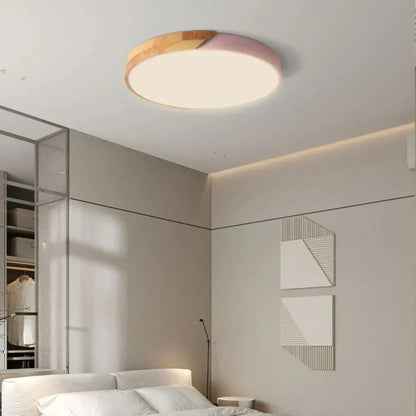 Skandynawska Lampa Sufitowa LED – Drewniana Elegancja do Twojego Domu