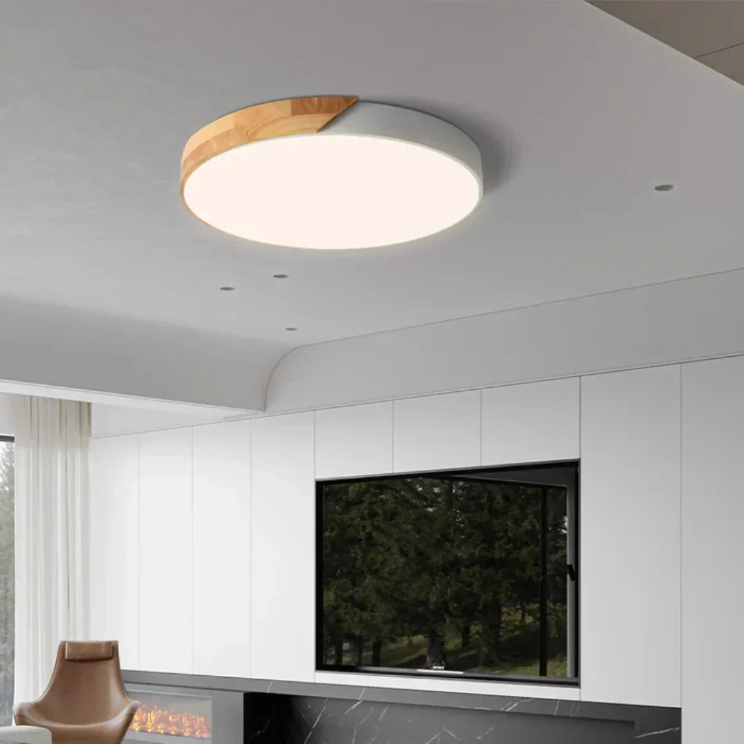 Skandynawska Lampa Sufitowa LED – Drewniana Elegancja do Twojego Domu