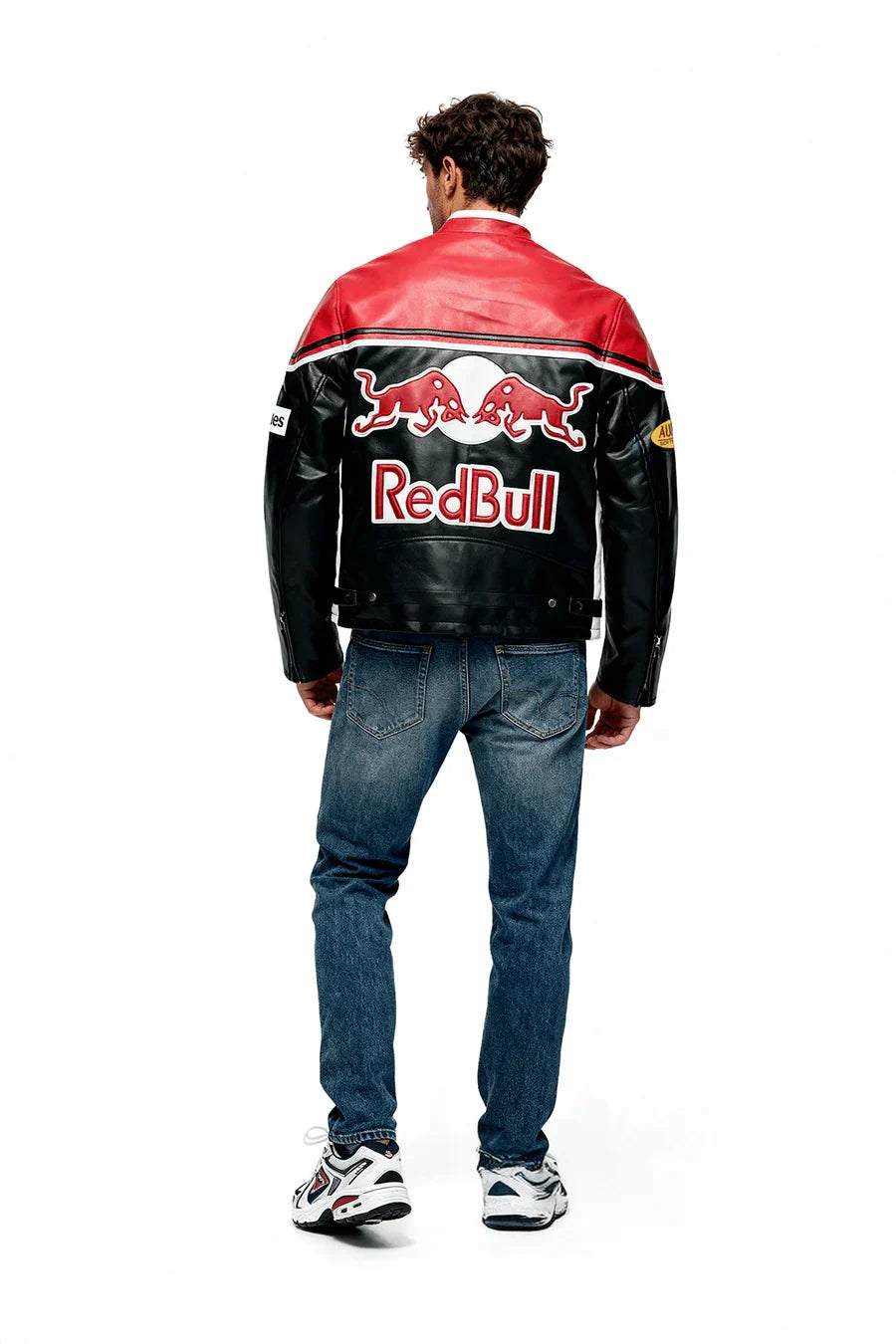Skórzana kurtka Red Bull Vintage Racing – unisex – retro