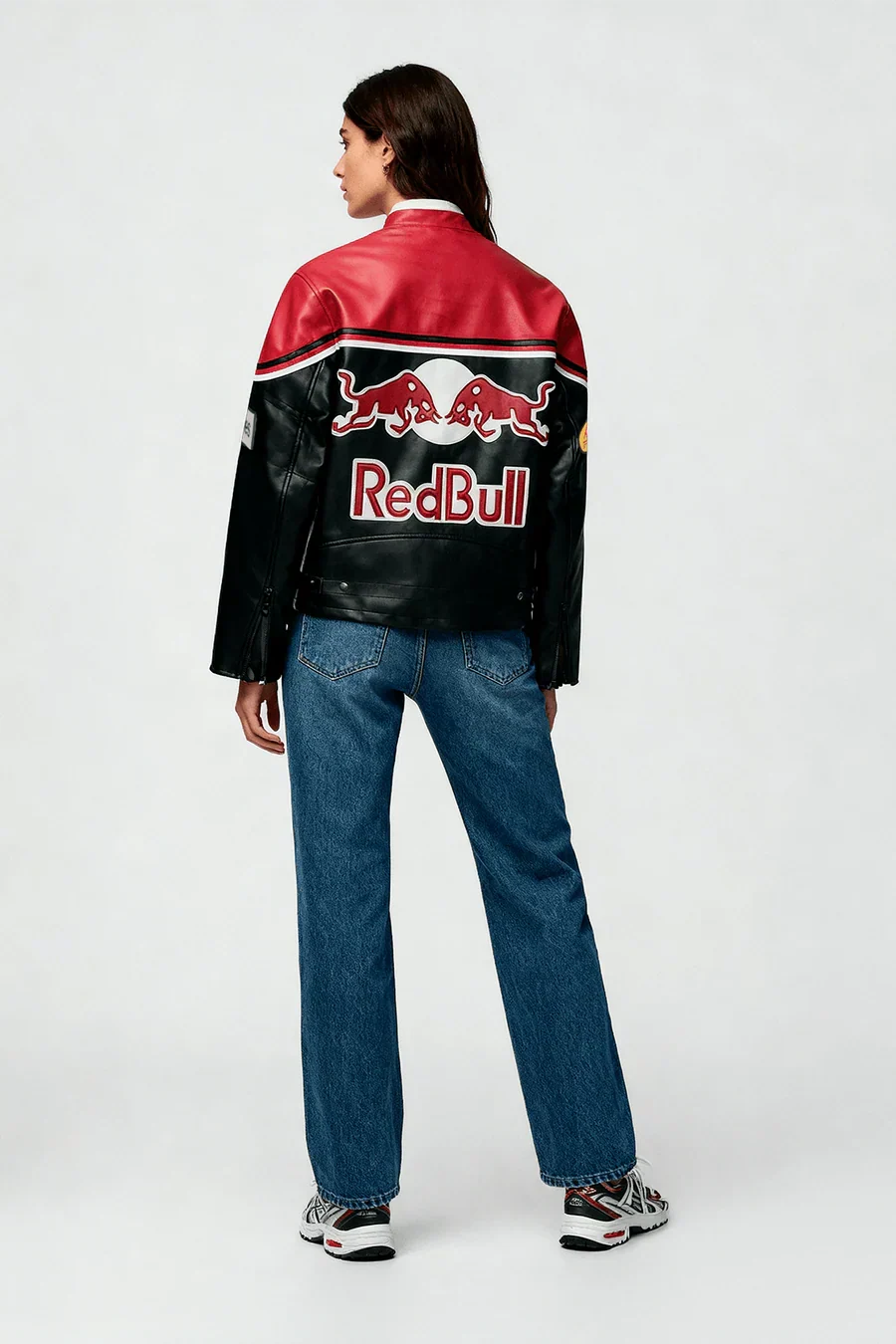 Skórzana kurtka Red Bull Vintage Racing – unisex – retro