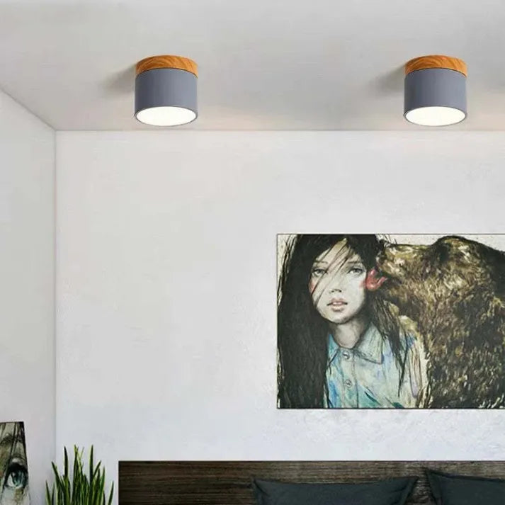 Smukła cylindryczna lampa sufitowa LED punktowa