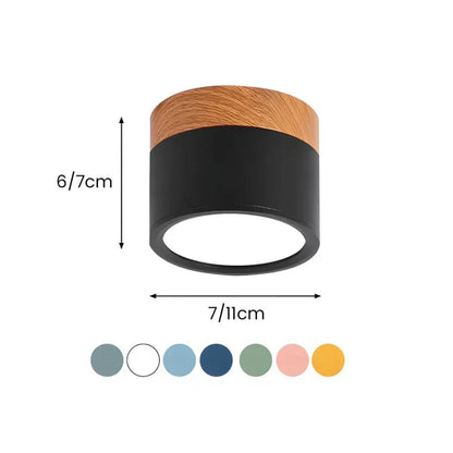 Smukła cylindryczna lampa sufitowa LED punktowa