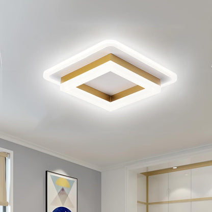 Smukła kwadratowa nowoczesna lampa sufitowa LED – kompaktowy plafon