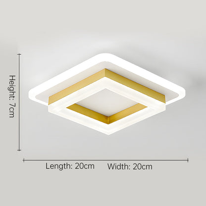 Smukła kwadratowa nowoczesna lampa sufitowa LED – kompaktowy plafon