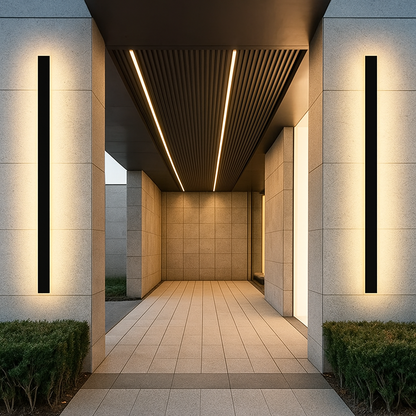 Smukła Lampa LED Zewnętrzna – Nowoczesny Kinkiet Tarasowy Ogrodowy