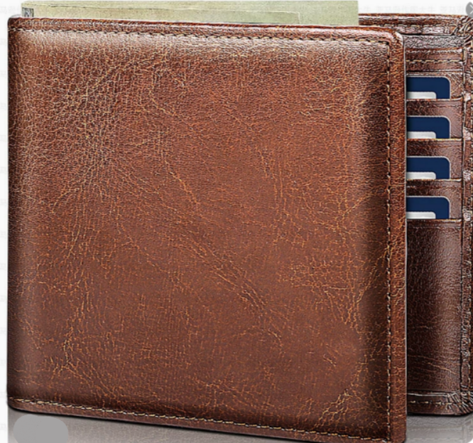 StitchCraft – skórzany portfel męski RFID