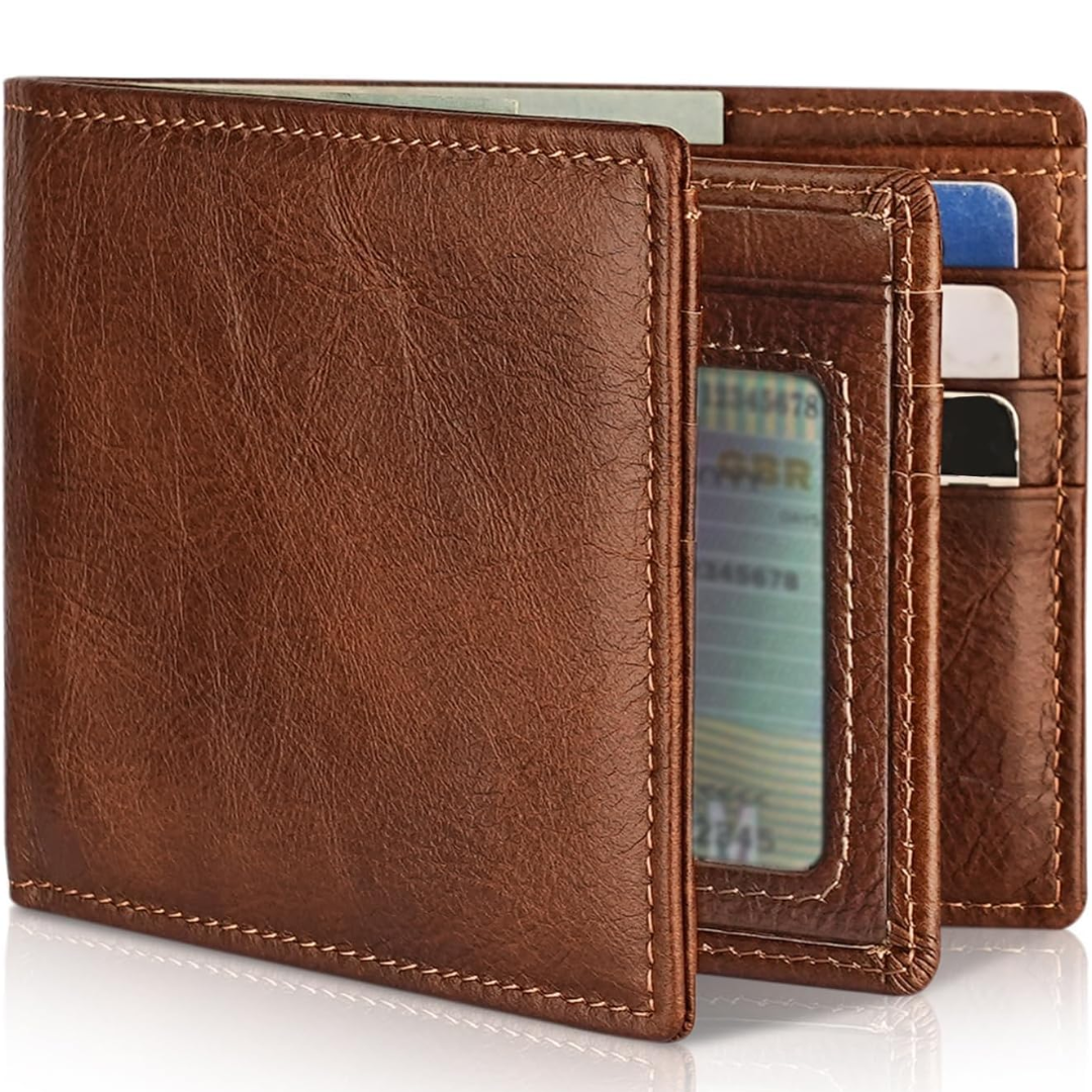 StitchCraft – skórzany portfel męski RFID