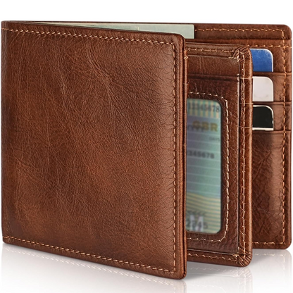 StitchCraft – skórzany portfel męski RFID