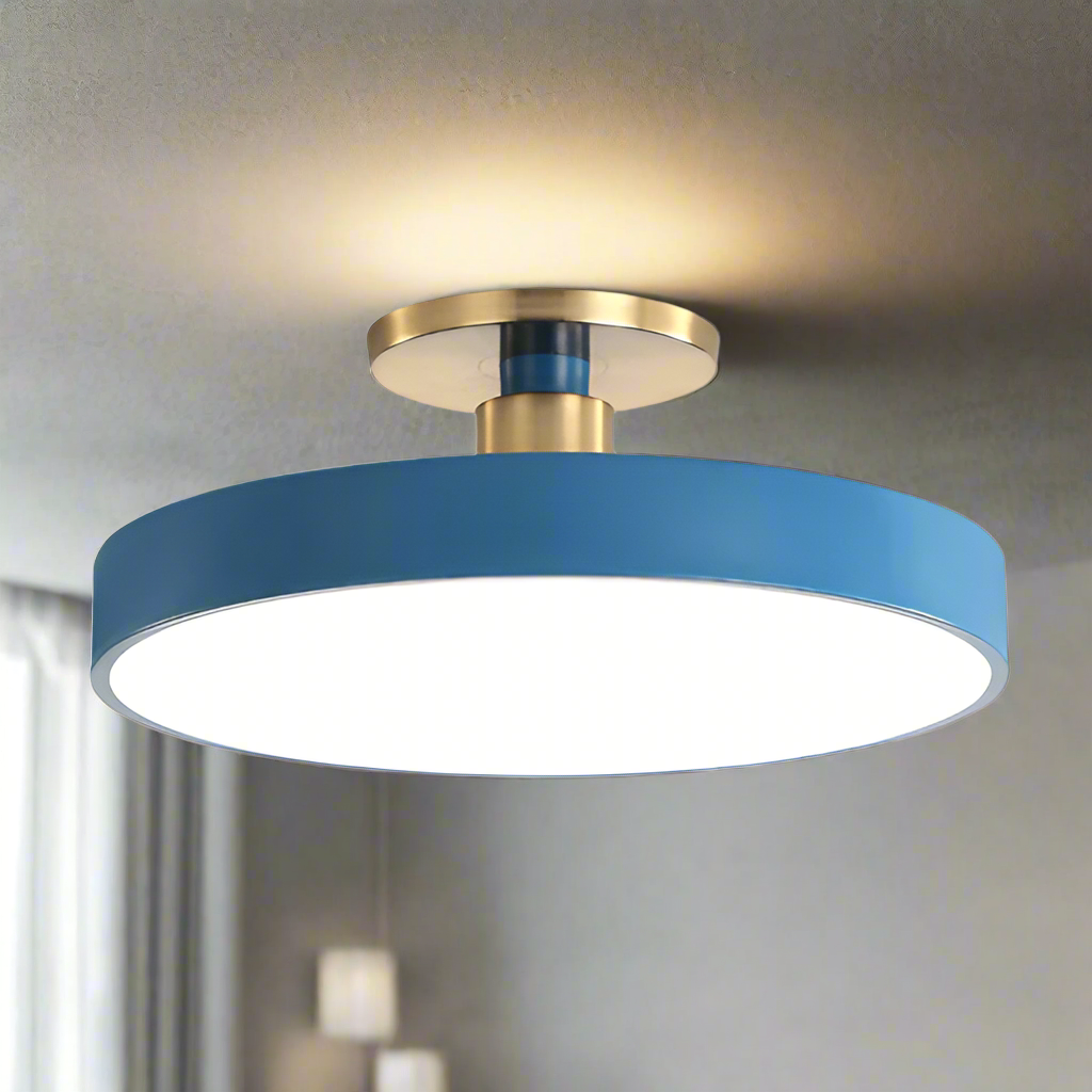 Stylowa okrągła lampa sufitowa LED w skandynawskim stylu