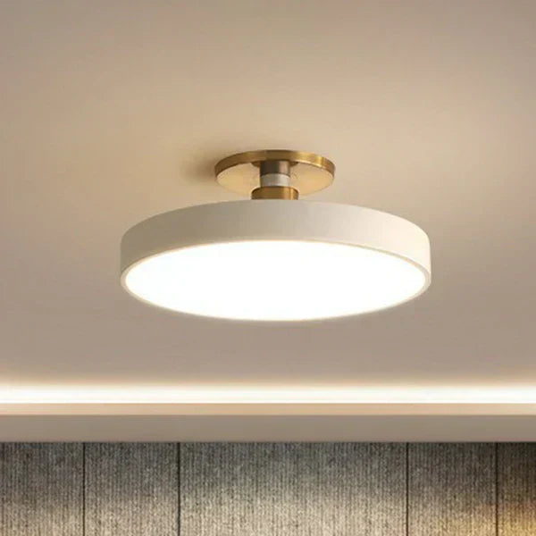 Stylowa okrągła lampa sufitowa LED w skandynawskim stylu