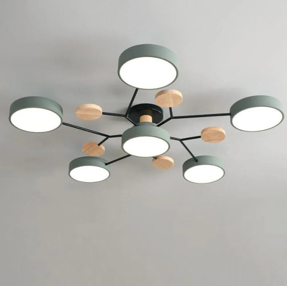 Subtelna geometryczna okrągły lampa sufitowa LED do nowoczesnych pomieszczeń