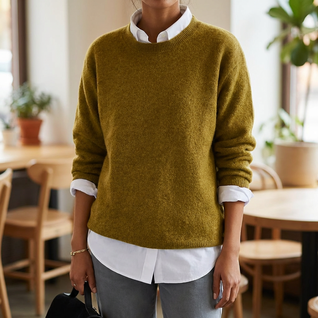 Sweter damski o klasycznym splocie