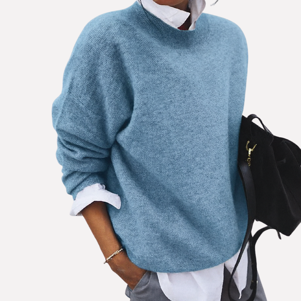Sweter damski o klasycznym splocie