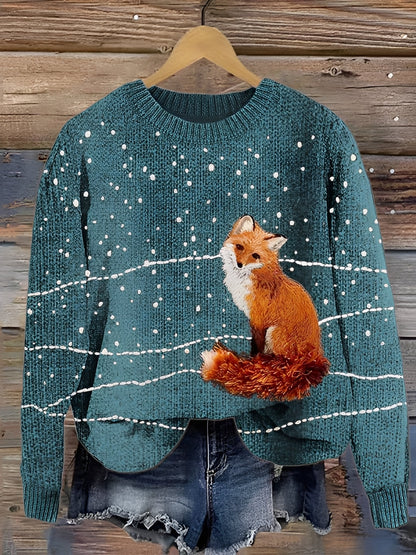Sweter Damski Tawnee z Zabawnym Nadrukiem Owcy - Stylowy i Ciepły