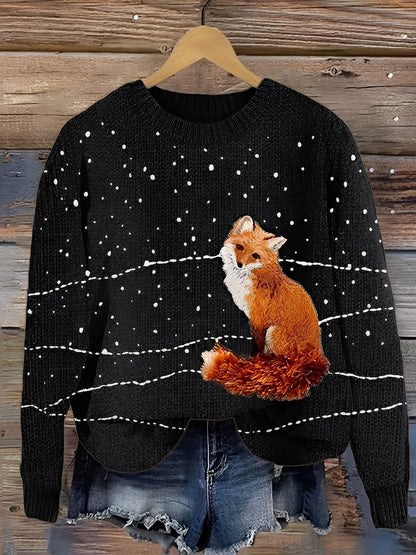 Sweter Damski Tawnee z Zabawnym Nadrukiem Owcy - Stylowy i Ciepły