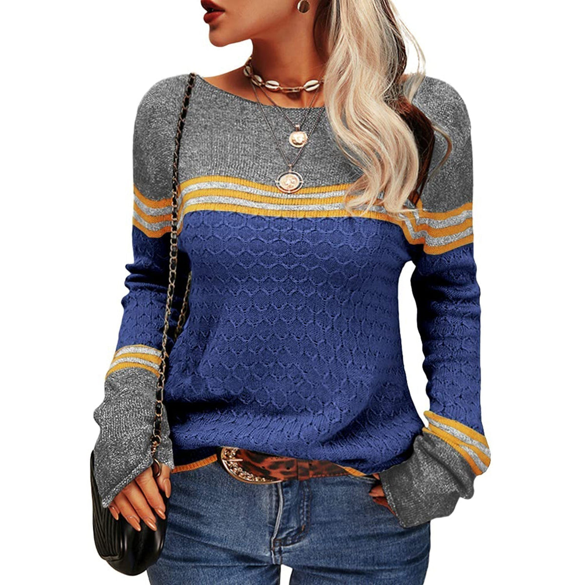 Sweter damski w paski - modny i uniwersalny