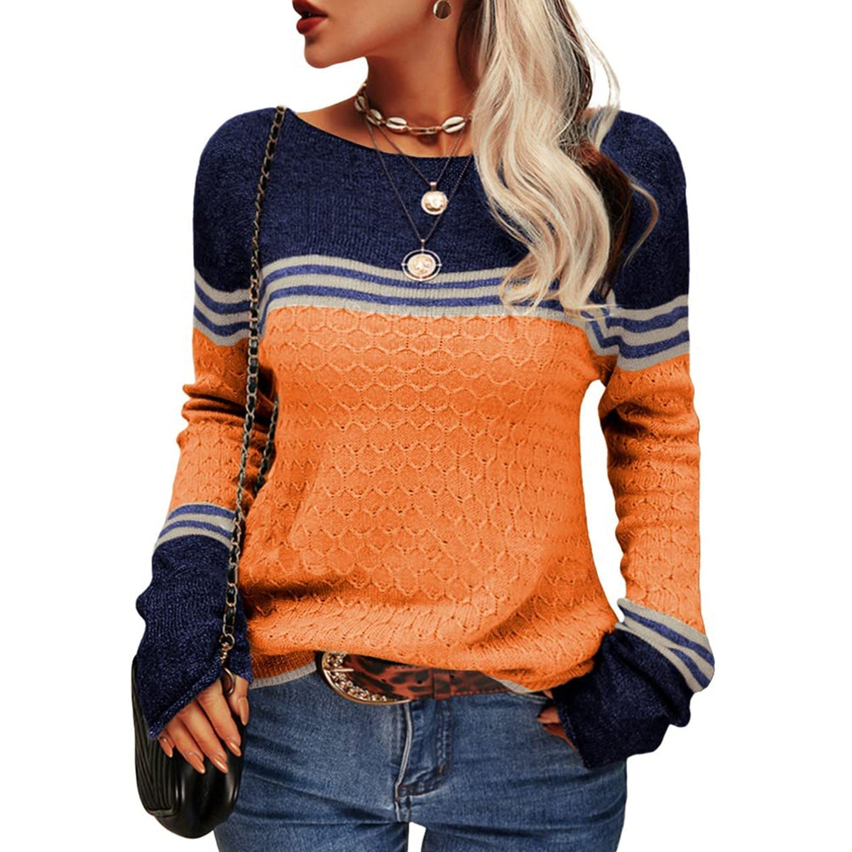 Sweter damski w paski - modny i uniwersalny