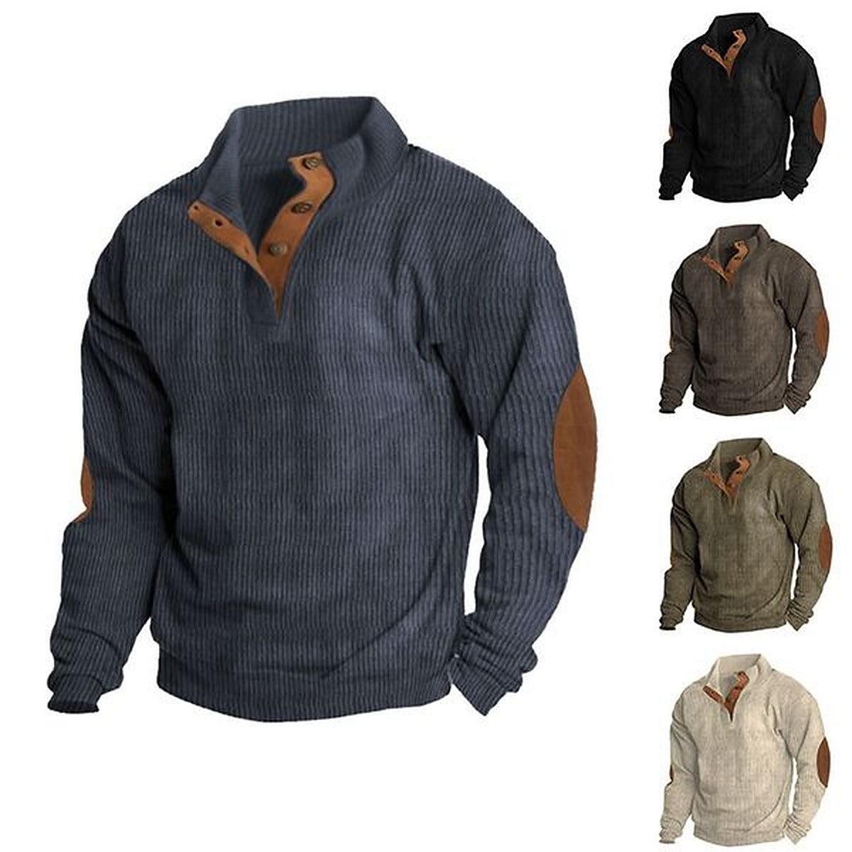Sweter męski outdoor z trwałej dzianiny