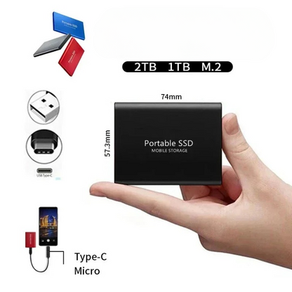 Szybki Zewnętrzny Dysk SSD 2TB – Błyskawiczna Pamięć, Zawsze pod Ręką!