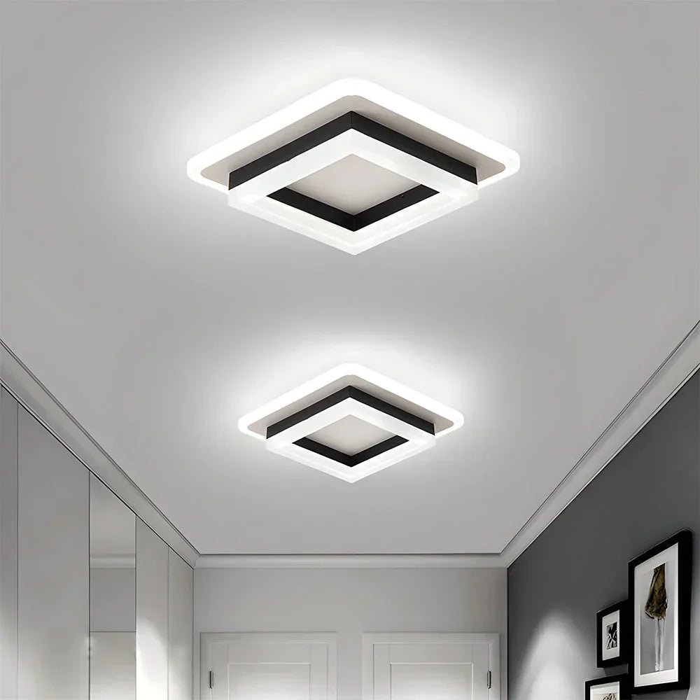 Ultracienka Geometryczna Skandynawska Kwadratowa Lampa Sufitowa LED